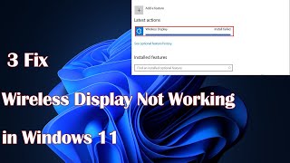 Wireless Display Not Working on Windows 11  3 Fix [upl. by Daisey]