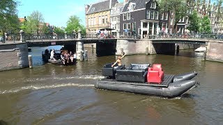 Boating on the Prinsengracht in Amsterdam is great [upl. by Humph]