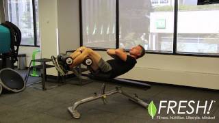 Abdominal Bench Demo amp Exercises [upl. by Yennek]