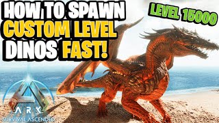 ASA How to SPAWN in and TAME Dinos in SECONDS ANY LEVEL  ADMIN COMMANDS [upl. by Aramoy]