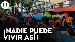 ¡Saturados y en condiciones precarias Así viven migrantes en albergues de CDMX abrirán otros tres [upl. by Mallissa482]