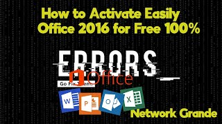 How to Activate Easily Office 2016 for Free 100 [upl. by Hsirt574]