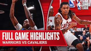 WARRIORS vs CAVALIERS  NBA SUMMER LEAGUE  FULL GAME HIGHLIGHTS [upl. by Epotimet]