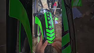 Bike bumper radium sticker ✨🔥bike modified radium sticker viralshorts [upl. by Aisyle]