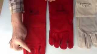 Guantes para soldadores o fundiciones [upl. by Nemajneb]