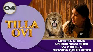 Tilla Ovi 2mavsum 4son AKTRISA NIGINA UMIDJONOVA SHER VA GORILLA ORASIDA QOLIB KETDI 02032024 [upl. by Odarnoc]