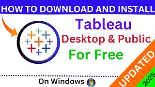 How to download amp install tableau for free  tableau desktop amp tableau public download kaise kare [upl. by Marcella426]