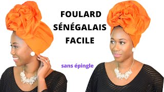 Foulard nigerian à la sénégalaise  Moussor express  Head tie styles [upl. by Eigriv]