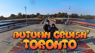 Toronto Center Island Autumn Skateboarding  Cruising  insta360 [upl. by Naillimxam]