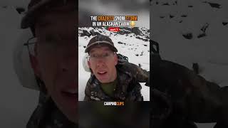 The Craziest Snow Storm In An Alaskan Cabin 😳 Part 1 youtubeshorts shorts camping [upl. by Naasar]