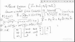 Cartesian to Cylinderical Conversion for a Vector Solved Problem [upl. by Aslam755]