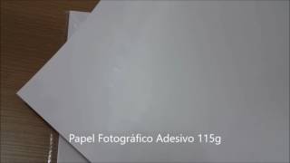 Papel Fotográfico Adesivo 115g  Brilhoso [upl. by Euqirdor]