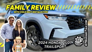 2023 Honda Pilot Trailsport  Family Review with Child Seat Installation [upl. by Berghoff]