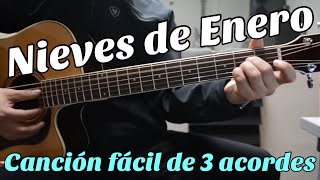 Nieves de Enero  Cancion Facil de 3 Tonos para Principiantes  Chalino Sanchez Tutorial Guitarra [upl. by Masson101]