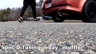 eBay muffler VS Name brand SKUNK2 Muffler 0506 RSX TypeS [upl. by Foushee]