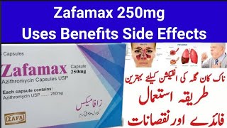 Azithromycin 250mg Tablet Uses in Urdu hindi l Zafamax Capsule 250 mg Review [upl. by Ehtylb184]