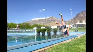 Katy Andrews Steeplechase Crash  BYU Photo [upl. by Niletac]