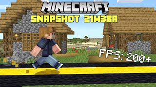 Minecraft FASTER Sprinting amp Better Fps  Snapshot 21w38a [upl. by Lyssa959]