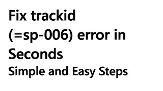 Fix Track id sp006 Error in Seconds  TwinklePC [upl. by Jori]