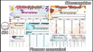 Planners mensuales  Imprimibles Gratis en Drive  Descargables ferchapuntes ​ [upl. by Okoyk]