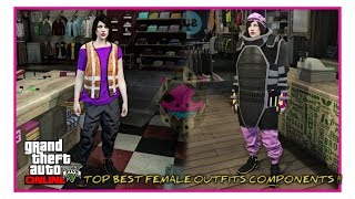 GTA 5 ONLINE BEST MULTIPLE FEMALE MODDED OUTFITS 51 GTA 5 Clothing Glitches [upl. by Ellimac95]