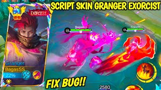 REVAMP Script Skin Granger Exorcist No Password Mediafire  Full Effect Voice  Patch Terbaru [upl. by Auka]