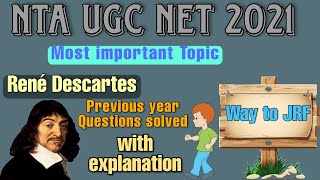 Lecture 13  500mcqs series  Descarts previous year Questions with explanation  UGC NET Philosophy [upl. by Aitan315]