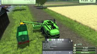 Courseplay Tutorial 13  Advance Course  Combine drives to trailer and unload [upl. by Llenwahs920]