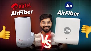 Jio AirFiber vs Airtel Xstream AirFiber Review 🔥 Speed Test Plans DTH BGMI Ping Comparision [upl. by Idden300]