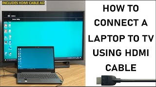 How To Connect Your Laptop To The TV Using HDMI Cable  2021 Update  WINDOWS 10  STEP BY STEP [upl. by Dabney]