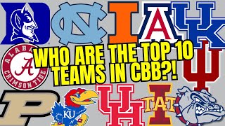 Who Are The Top Ten Teams In College Basketball [upl. by Annais804]