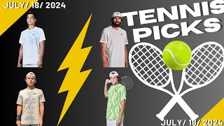 Tennis picks today 71824  Tennis Picks and Predictions 71824 Tennis predictions today [upl. by Parthena196]