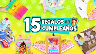 15 REGALOS FÁCILES DE CUMPLEAÑOS 🎂 Manualidades para regalar ✂️ Craftingeek [upl. by Zia]