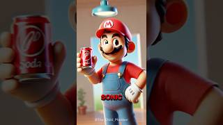 SONIC tastes the Soda of Marios Bros 🥤 [upl. by Ahseeyt]