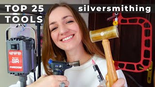 My TOP 25 tools for jewelry metalsmithing at home [upl. by Riobard730]