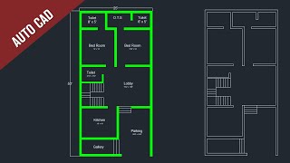 25 X 50 House Plan  Auto CAD  House Plan in AutoCAD  AutoCAD Civil Drawing [upl. by Oicul]