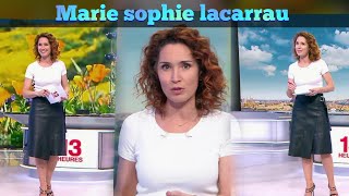 marie sophie lacarrau sexy in leather skirt 26 mars 2019 [upl. by Novel]