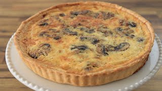 Mushroom Quiche Recipe  How to Make Mushroom Quiche [upl. by Venola]