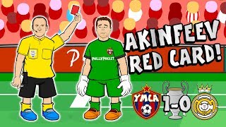 🔴AKINFEEV RED CARD🔴 Real Madrid lose to CSKA Moscow 10 [upl. by Zetniuq606]