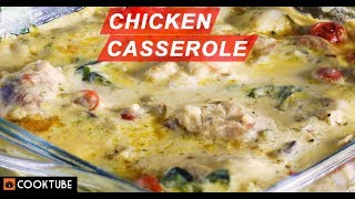 Easy Chicken Casserole Recipe  How To Make Chicken Casserole  Chicken In White Sauce [upl. by Nelyahs]