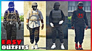 Top 4 Best Easy To Make Male Tryhard Black Jogger Outfits 7 GTA Online [upl. by Emoryt573]