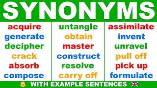 English Synonym Words for LEARN CREATE SOLVE  ACHIEVE  Strengthen Your English Vocabulary [upl. by Veta181]