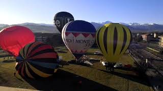 VIDEO Le mongolfiere a Mondovì un anno fa Timelapse al Parco Europa il decollo [upl. by Aicilegna]