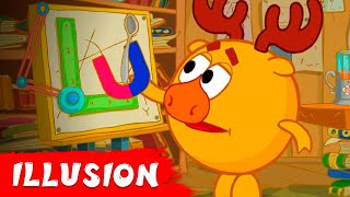 KikoRiki 2D  Best episodes about Illusions  Cartoon for Kids [upl. by Corvin]