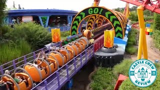 Slinky Dog Dash Roller Coaster Ride Experience  Disney World Hollywood Studios  Rides in Disney [upl. by Ahsitam]