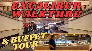 Excalibur Las Vegas Walkthrough amp Buffet Tour [upl. by Norrag786]