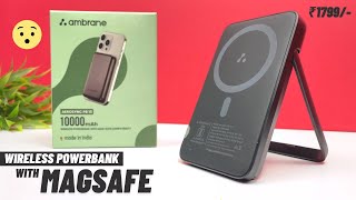 Ambrane Wireless Power Bank  10000 mAh with Magsafe  Ambrane Aerosync PB 10 Power Bank [upl. by Airres]