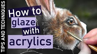 How to glaze with acrylics  Easy amp effective way to add colour and depth to acrylic paintings [upl. by Ruckman]