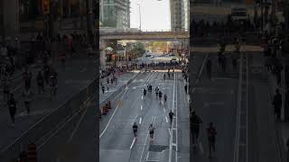 Toronto Marathon Runners Near Scotiabank Arena [upl. by Bokaj]