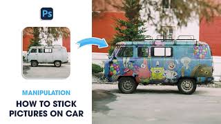 Adobe Photoshop 2024  Tutorials How to stick pictures on car [upl. by Iggep]